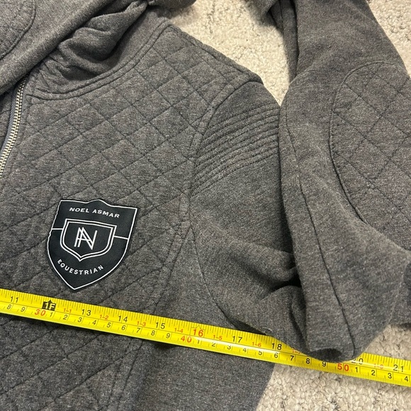 Noel Asmar M Gray Quilted Utility Jacket with elbow patches GUC - Picture 13 of 16